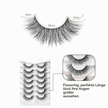 Umelé riasy, nadýchané umelé riasy, tenké prírodné riasy DJ-20 Natural (8mm-14mm)