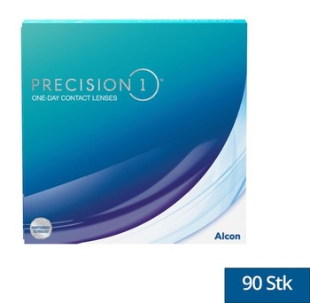 Mäkké jednodenné kontaktné šošovky PRECISION1 | 90 kusov | BC 8,3 mm | DIA 14,2 mm | -1,75 dioptrií |
