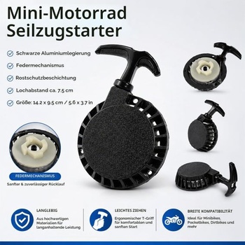 Štartér pre motocykel, hliníková zostava štartéra, pre mini moto, štvorkolku, mini vreckové moto,