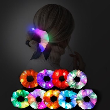 10 LED gumiček do vlasů, dívčí svítící vlasové doplňky,…