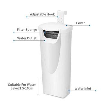Tichý vnútorný filter pre akvária, vnútorný filter pre korytnačky, vodopádová filtrácia, 3 W, pre malé akvária