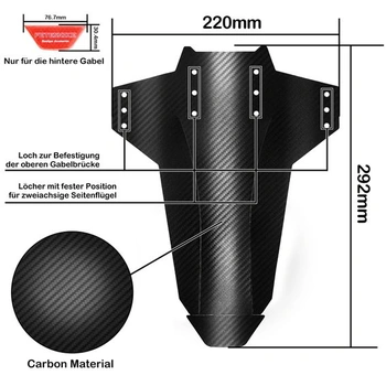 Dvojdielna sada blatníkov na horské bicykle FETENSNICE s reflexnými nálepkami LIGHT-2-TW