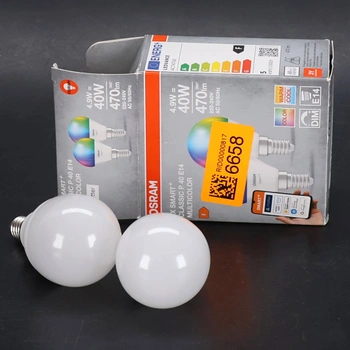 Žiarovky OSRAM SMART+ Drop Bulbs s technológiou Matter over Wi-Fi, výhodné balenie 2 ks, pätica E14, 9