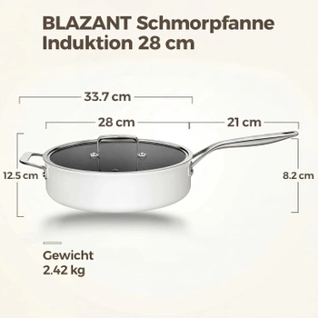 Pánev na dušení BLAZANT F071FB béžová 28cm