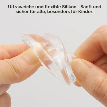 WALLFID Sada 8 ultra měkkých silikonových samolepicích úchytů, 50x20x15 mm, neviditelné úchytky bez