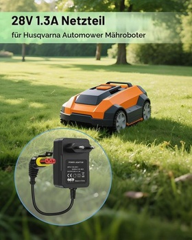 Nabíjačka 28V 1,3A kompatibilná s robotickými kosačkami Husqvarna Automower 105, 305, 310, 315,