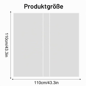 Priehľadný vešiak na oblečenie Oruola 110×110 cm, kryt na vešiak na oblečenie