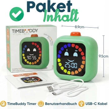 Digitální časovač VISSE TimeBuddy zelený