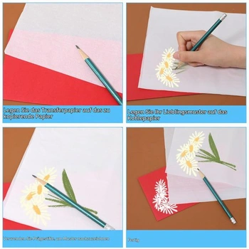 KALIONE 50 kusov kopírovacieho papiera bielej farby, grafitový pauzovací papier A4, transferový papier na