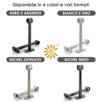 GIRASOLE HOME Nastaviteľný držiak, dĺžka 165 mm, pre tyče, 2 kusy, vyrobené z robustného hliníka,