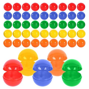 50 lotériových gulí, plniteľné plastové gule, farebné bingo gule, plniteľné ozdobné gule bez