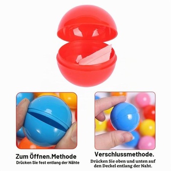 50 lotériových gulí, plniteľné plastové gule, farebné bingo gule, plniteľné ozdobné gule bez