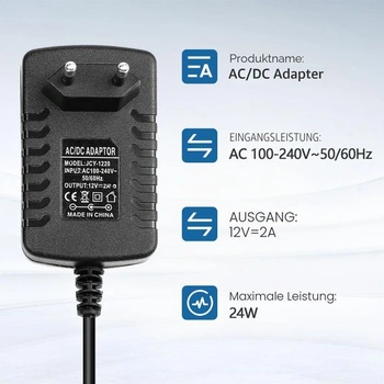 12V 2A adaptér do auta do zásuvky Univerzální napájecí zdroj 230V na 12V adaptér do zapalovače