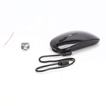 Bezdrôtová Bluetooth myš TECKNET (Bluetooth 5.1 + 2.4 GHz USB), dobíjacia bezdrôtová myš RGB s