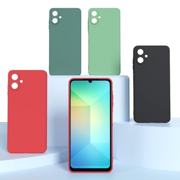 Silikónový TPU kryt pre Samsung Galaxy A06 4G s ochranou displeja, červený