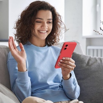 Silikónový TPU kryt pre Samsung Galaxy A06 4G s ochranou displeja, červený
