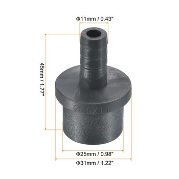 PATIKIL 3dílná sada redukčních tvarovek z UPVC, vnější průměr 25 mm, 11 mm, ostnatá rovná spojka,