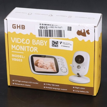 Dětská chůvička GHB, 3,2 palcová dětská chůvička, video LCD, barevný dohled nad dětmi, 2,4 GHz,