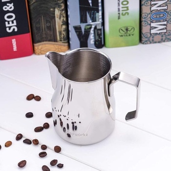 Easyworkz Nerezová oceľová kanvica na penenie mlieka 450ml Espresso parná kanvica Džbán na mlieko