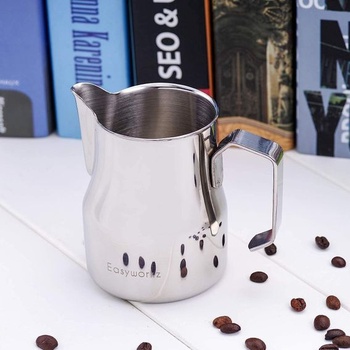 Easyworkz Nerezová oceľová kanvica na penenie mlieka 450ml Espresso parná kanvica Džbán na mlieko