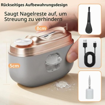 Elektrické nůžky na nehty, sada 4 v 1 pro péči o nehty se šikmým zastřihovačem nehtů, 2stupňové