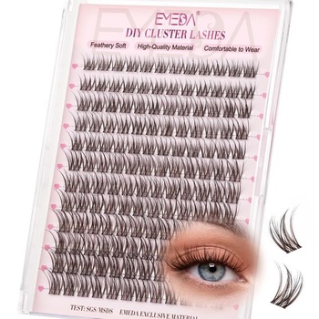EMEDA Braune cluster Wimpern 8-14mm mix DIY Einzel Wimpern…