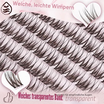 EMEDA Braune cluster Wimpern 8-14mm mix DIY Einzel Wimpern Extensions Lash Clusters Hnědé a černé