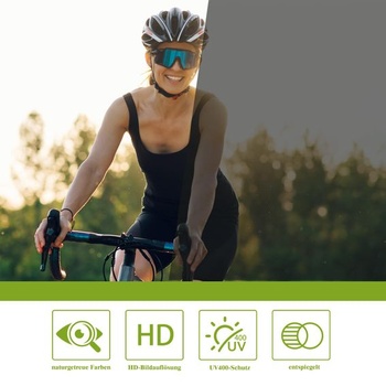 Pánske cyklistické okuliare Apricitie Fast, súprava 3 ks, UV 400, športové okuliare