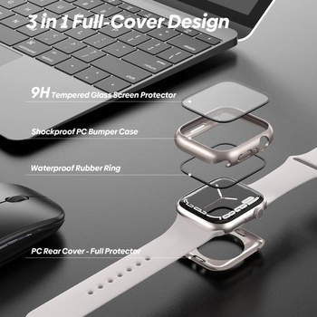 Vodeodolné púzdro 2 v 1 kompatibilné s Apple Watch Series 11/10 42 mm, príslušenstvo, ochranné