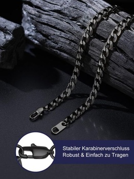 Náhrdelník Bandmax Classic Curb Chain 4mm/6mm/9mm široký kubánský řetízek pro ženy, muže, chlapce a