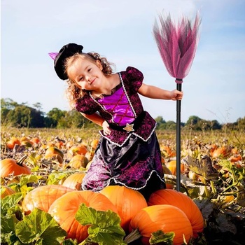 ENLACE Halloweenské koště na čarodějnice, odnímatelné rekvizity na koště, dětské koště na