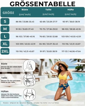 Dámská bikinová souprava, plavky s vysokým pasem a stahováním bříška, tvar S, černé