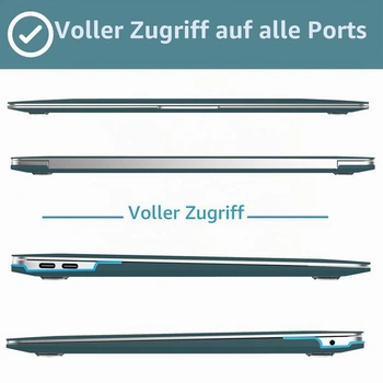 Púzdro pre MacBook Pro 13,3 palca 2020-2023 s čipom M2 M1, tmavo tyrkysová (Deep Teal) pre MacBook