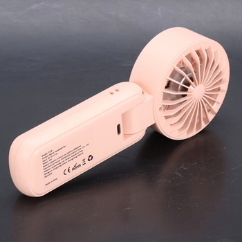 Ruční ventilátor, mini ventilátor, dobíjecí přes USB s baterií 3600 mAh a LED displejem,