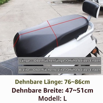 Poťah na sedlo motocykla, nepremokavý poťah na sedlo motocykla, čierny, L