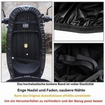Potah na sedlo motocyklu, nepromokavý potah na sedlo motocyklu, černý, L