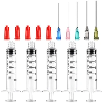 25 kusů 5ml plastových zkumavek s kanylou 14/16/18/20/22G a…