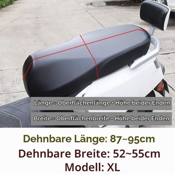 Poťah na sedlo motocykla, nepremokavý poťah na sedlo motocykla, čierny XL