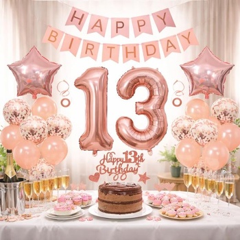 Dekorácia k 13. narodeninám, dekorácia na torty, dekorácia k 13. narodeninám, darčeky k 13. narodeninám,
