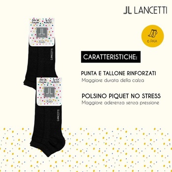LANCETTI - 6 párov krátkych detských ponožiek, bavlnené ponožky, škótska priadza, pre chlapcov i dievčatá