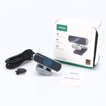 UGREEN Webcam Full HD 1080P/30fps USB A webkamera s mikrofonem pro PC, automatická korekce světla,