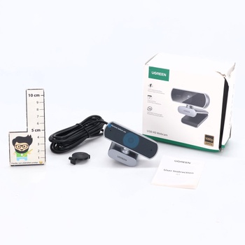 UGREEN Webcam Full HD 1080P/30fps USB A webkamera s mikrofonem pro PC, automatická korekce světla,