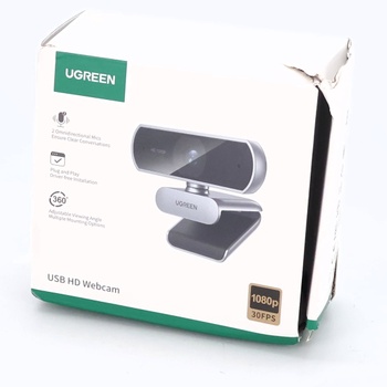 UGREEN Webcam Full HD 1080P/30fps USB A webkamera s mikrofonem pro PC, automatická korekce světla,