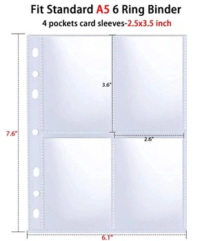 40 kusů obalů na sběratelské karty o rozměrech 2,5 x 3,5 palce, 320 kapes, oboustranná boční