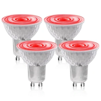 Červené LED žiarovky GU10 5W, červené bodové svetlo MR16…