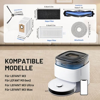 Příslušenství pro vysavače LEFANT M3 / M3 Gen2 / M3 Ultra / M3 Max: náhradní díly, 1 hlavní kartáč,