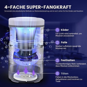 Lapač hmyzu, elektrický lapač komárů/lampa na komáry s USB a UV světlem, lapač komárů/lampa na