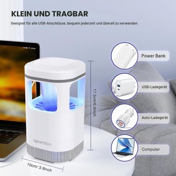 Lapač hmyzu, elektrický lapač komárů/lampa na komáry s USB a UV světlem, lapač komárů/lampa na