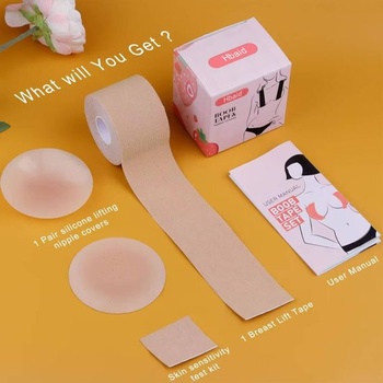Sada opasok na prsia Boob Tape - neviditeľná push-up páska na veľké prsia (košíčky A-G), 2 opakovane