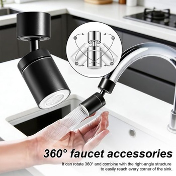 TIANLIN 2dielny 360° otočný perlátor s nástavcom M22 na batériu s dvoma režimami prúdu, pre